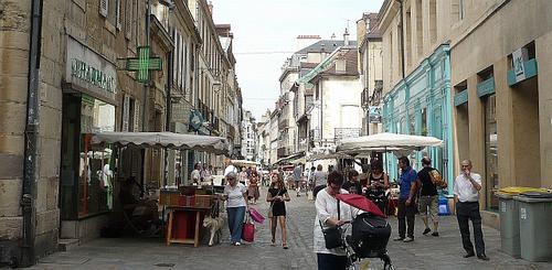 busy little side street in Dijon